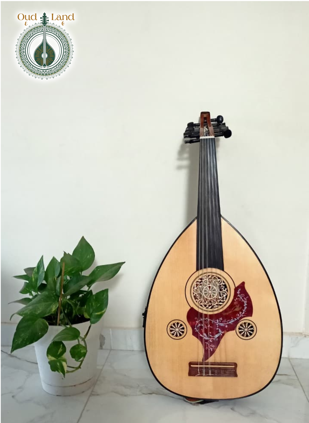 Turkish Oud 1 - Bosphorus Pulse: Hand-Carved One-Piece Turkish Oud (Acoustic-Electric) (002)