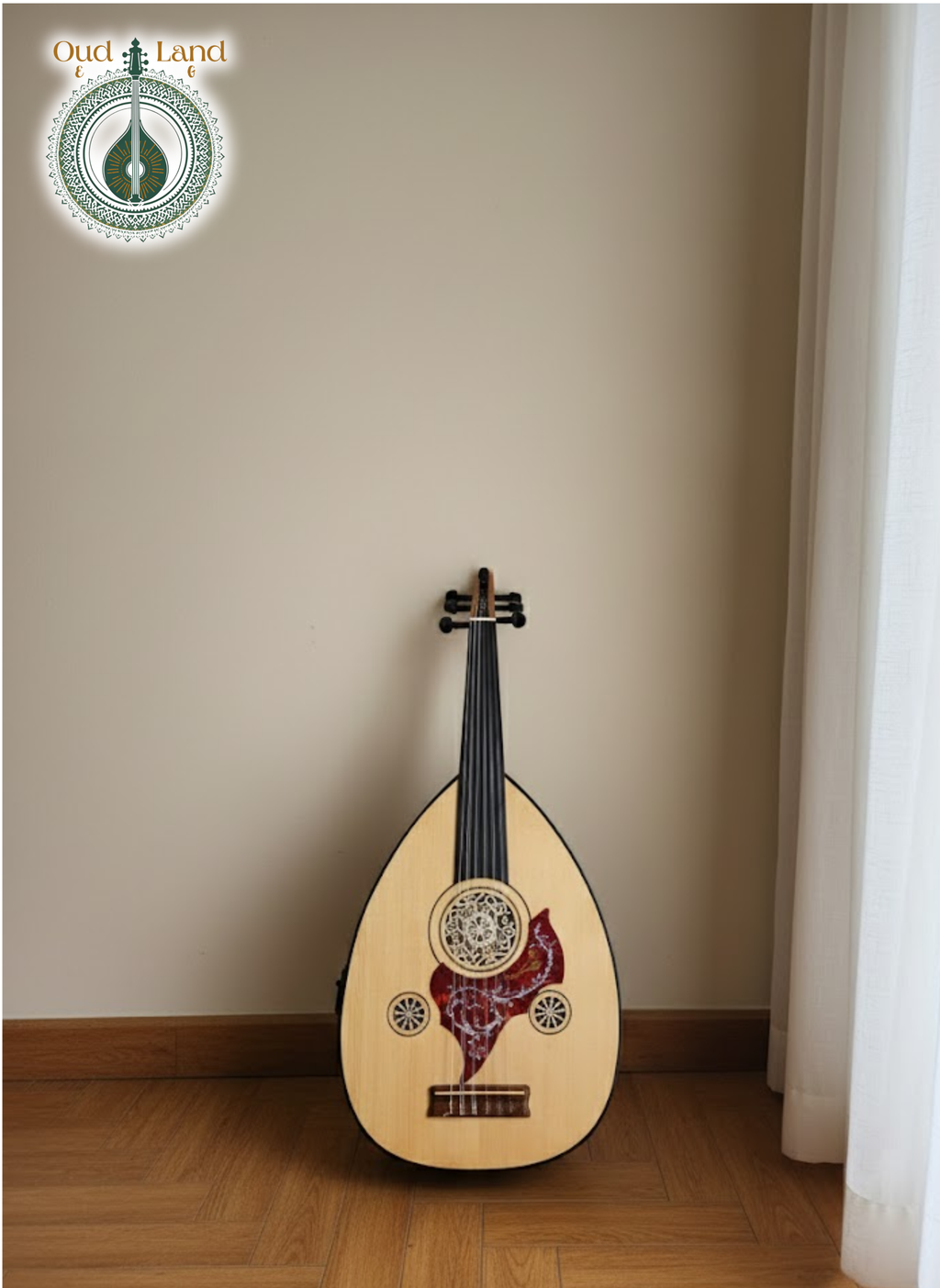 Turkish Oud 1 - Bosphorus Pulse: Hand-Carved One-Piece Turkish Oud (Acoustic-Electric) (002)